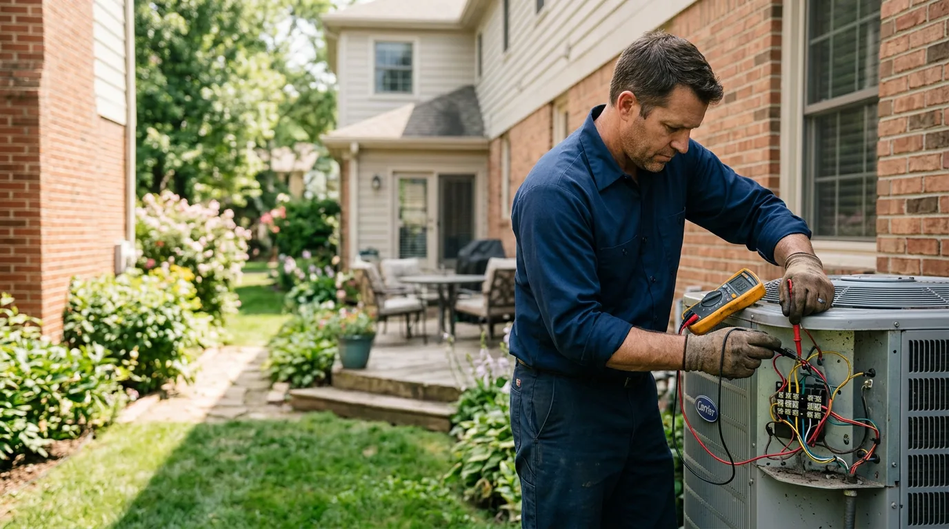HVAC technician working near Pittsford, NY